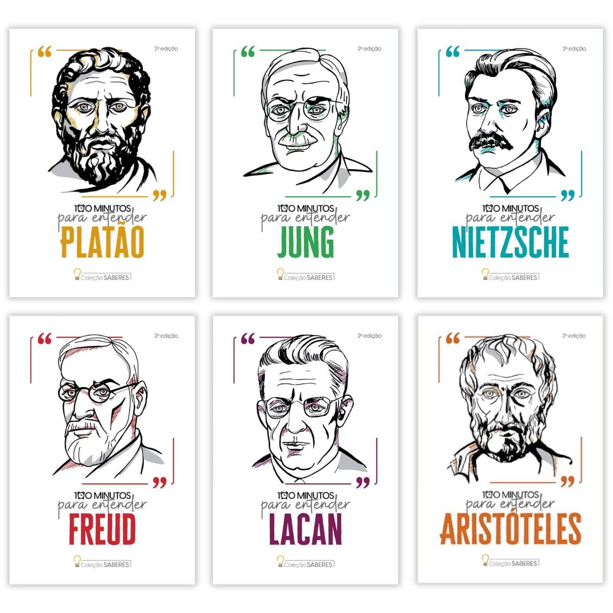 Coleção Saberes — Box com 6 livros: Freud, Jung, Lacan, Nietzsche, Aristóteles e Platão